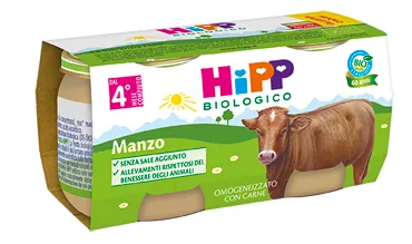 HIPP BIOLOGICO OMOGENEIZZATO MANZO 2X80 G