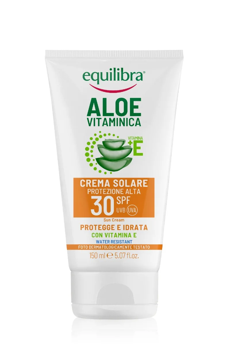 Equilibra Crema Solare Aloe Vitaminica SPF 30 Protezione Solare Corpo