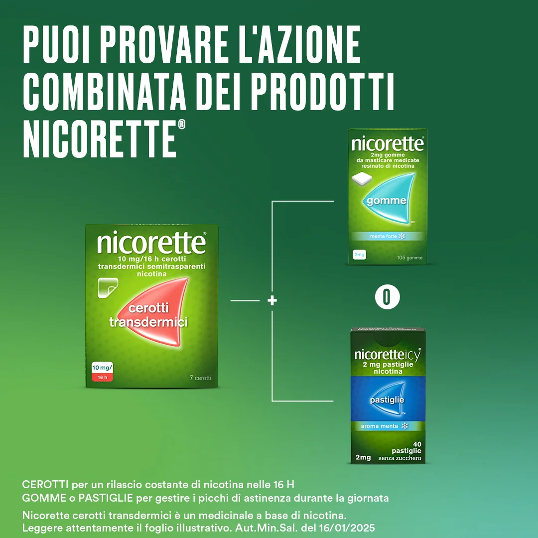Nicorette 7 Cerotti Transdermici 10 Mg Smettere Di Fumare Per Smettere di Fumare