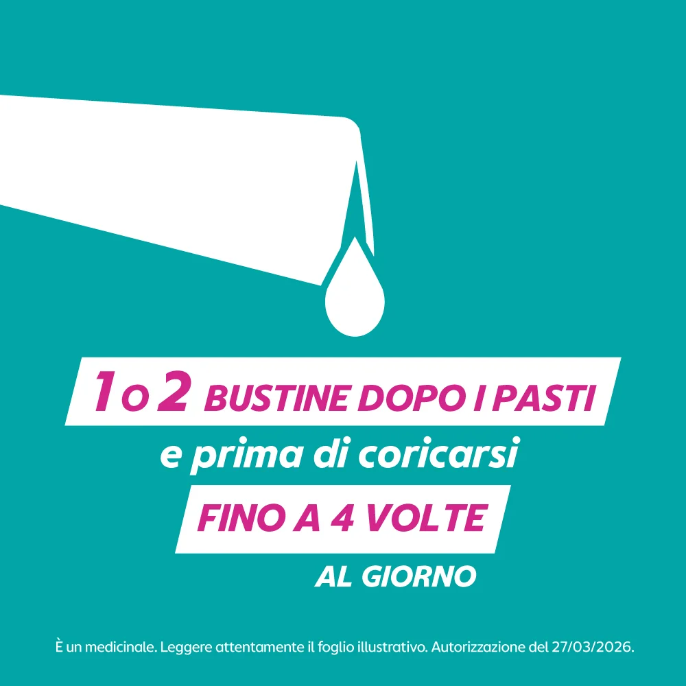 Gaviscon Bruciore e Indigestione Sospensione Orale Gusto Menta 24 Bustine Sintomi da Reflusso Gastro-Esofageo