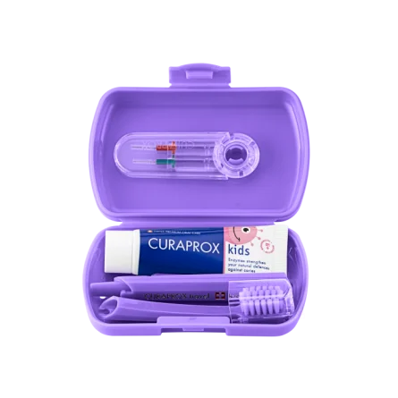 Curaprox Travel Set Kids Viola Igiene Orale Bambini