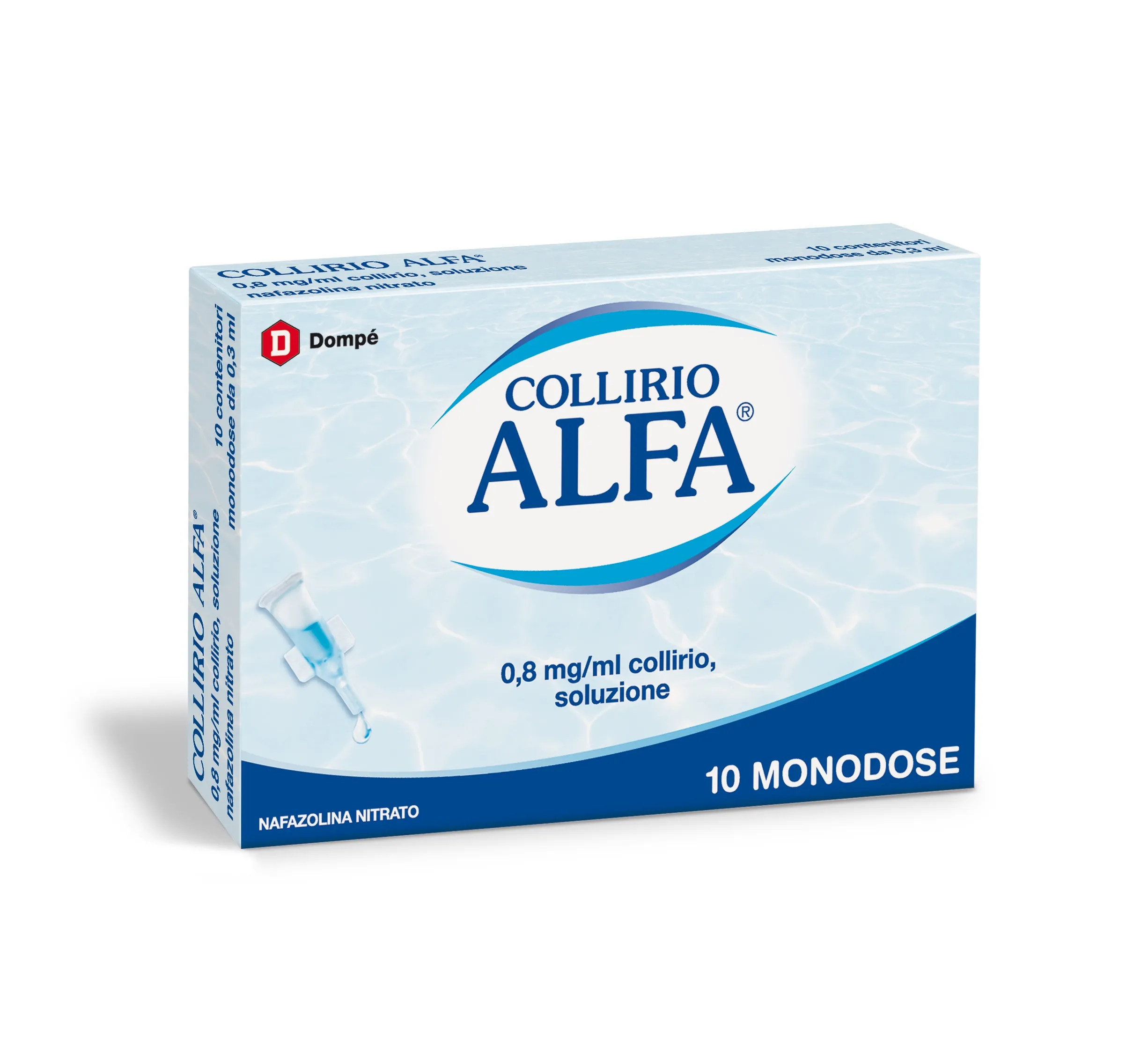 COLLIRIO ALFA MONODOSE 0,8 MG/ML 10 FLACONCINI