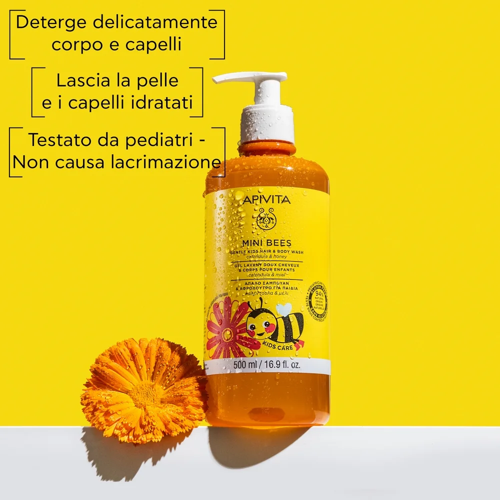 Apivita Kids Hair & Body Wash Calendula & Honey 500 Ml Pelli Delicate