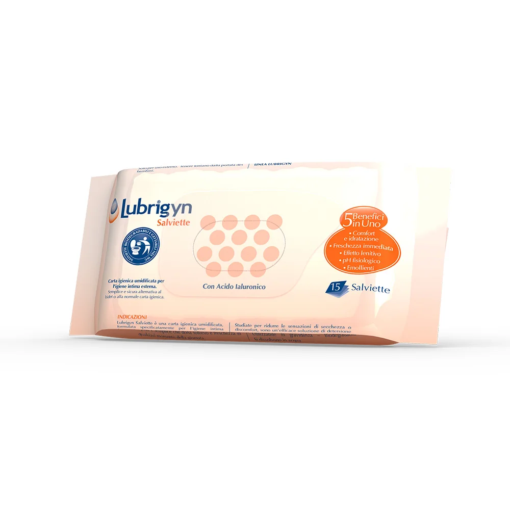 Lubrigyn Salviette 15 pezzi Salviettine Intime Detergenti