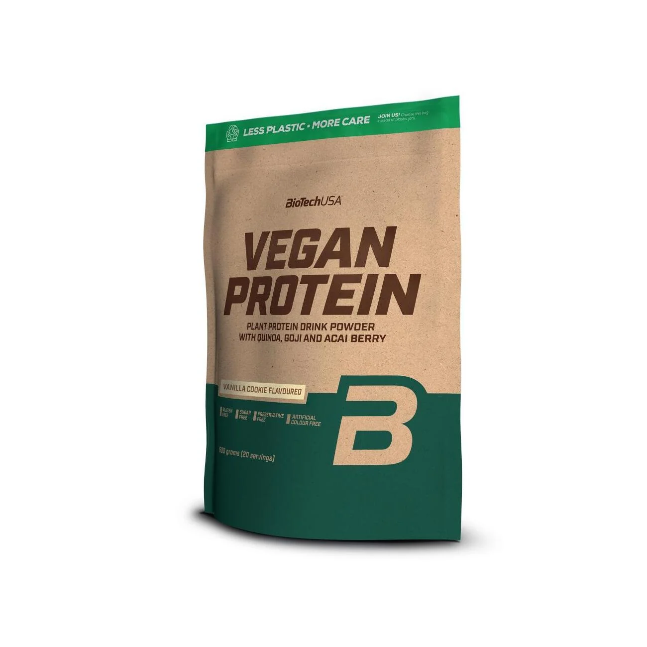 Biotechusa Vegan Protein Biscotto Alla Vaniglia 500 g Massa Muscolare