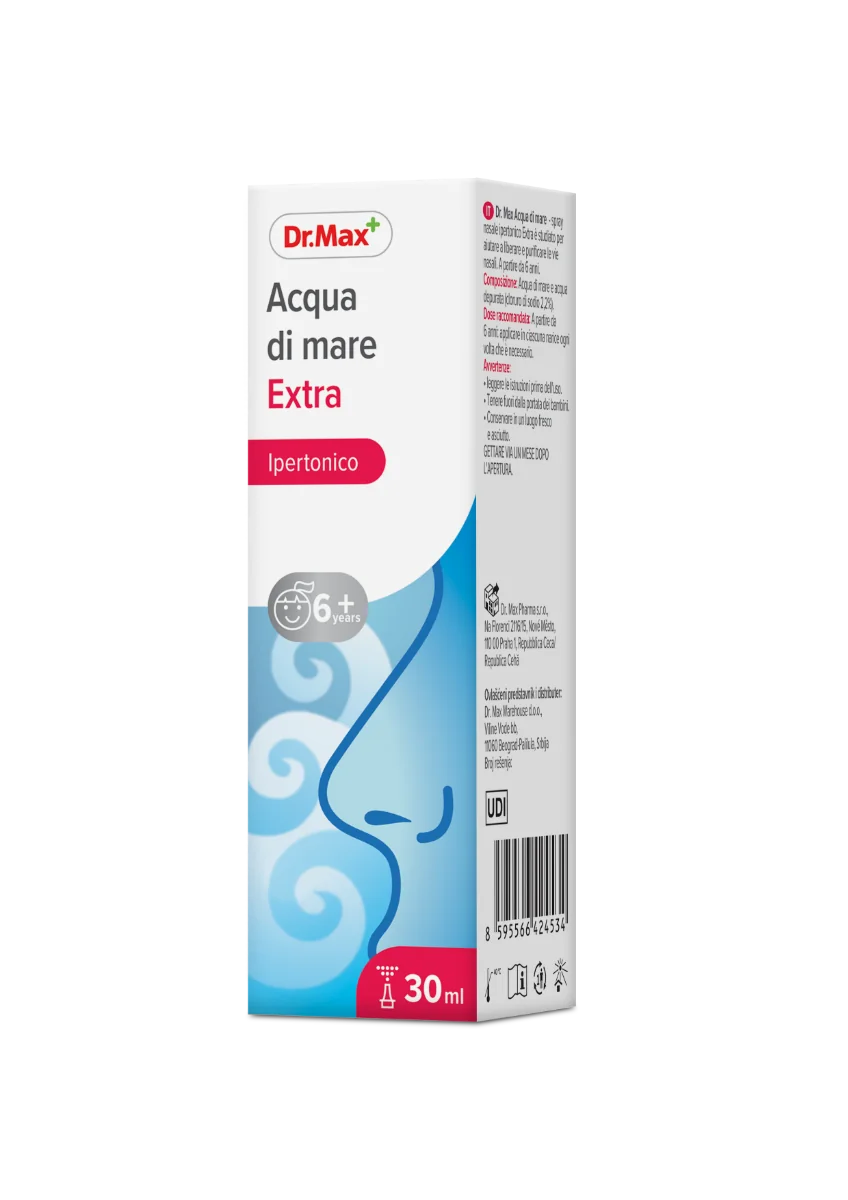 Dr. Max Spray Nasale Ipertonico 6+ 30Ml Acqua Marina