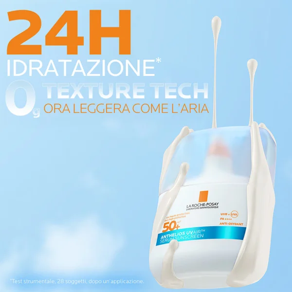 La Roche Posay Anthelios Uvair Spf50+ 50 Ml Siero solare ideale per l'utilizzo quotidiano