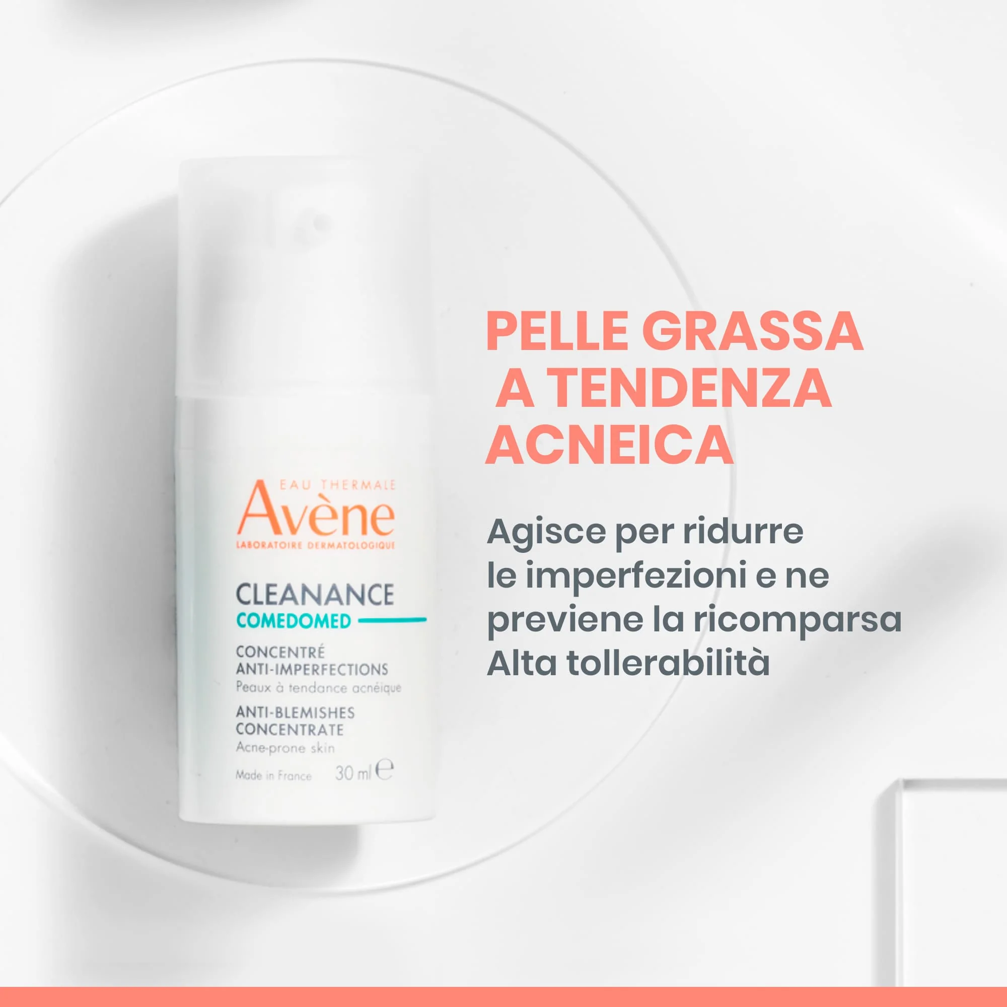 Eau Thermale Avène Cleanance Comedomed Concentrato Anti-imperfezioni 30 ml Pelle Grassa a Tendenza Acneica