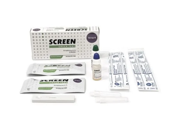 Test Rapido Streptococco Tampone Faringeo Screen 2 Pezzi Screen Test Streptococco A