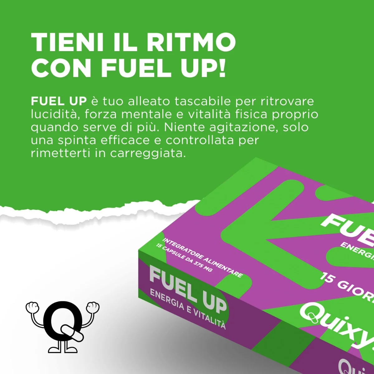 Quixy Fuel Up-Energia E Vitalita' 15 Capsule Vitalità ed Energia