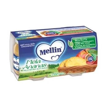 Mellin Omogeneizzato Mela Ananas 2 X 100 g Dai 4 mesi in poi