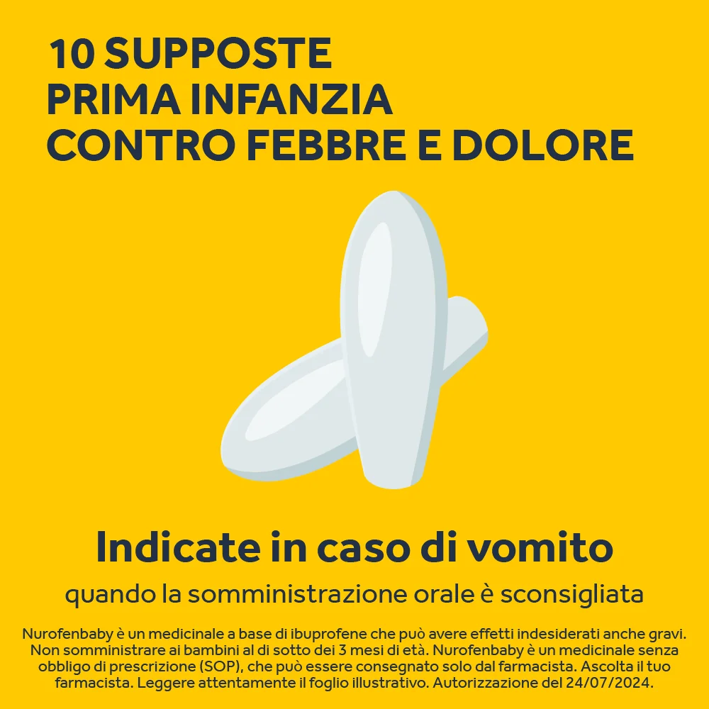 Nurofen Baby Prima Infanzia 60 mg Ibuprofene 10 Supposte Ibuprofene
