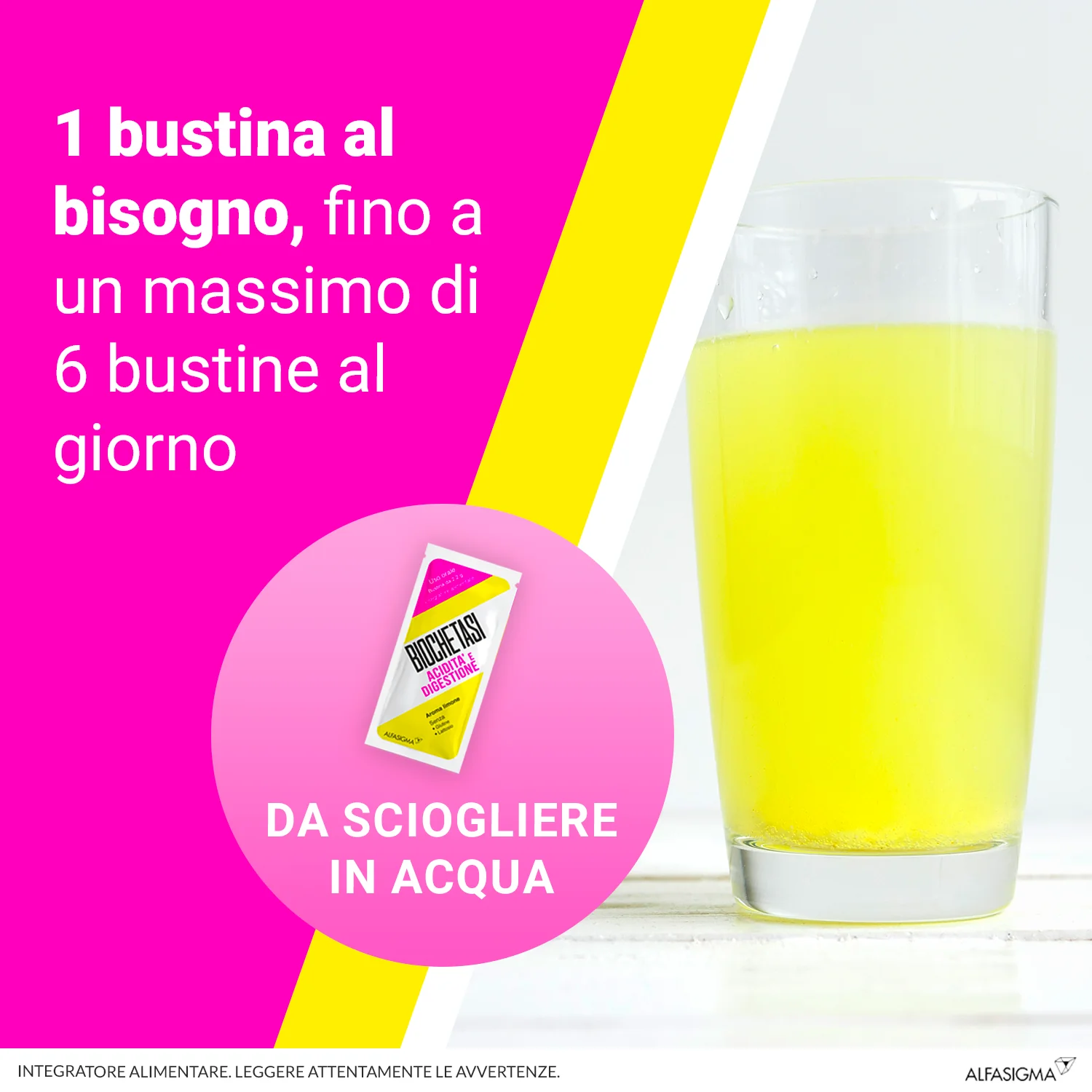Alfasigma Biochetasi Digestione e Acidità 20 Bustine Aroma al Limone