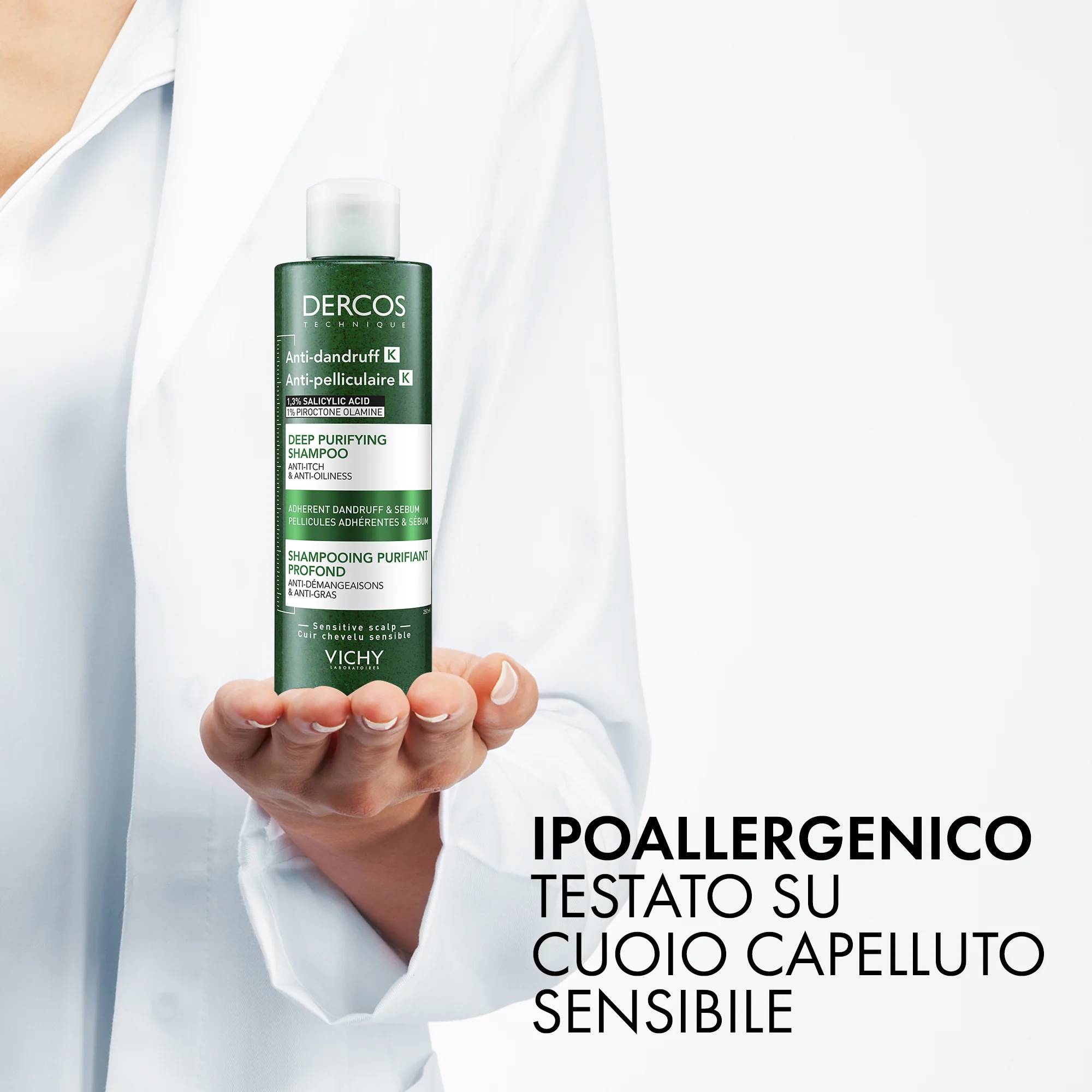 Vichy Dercos Antiforfora K Shampoo Purificante Intensivo 250 ml Trattamento antiforfora