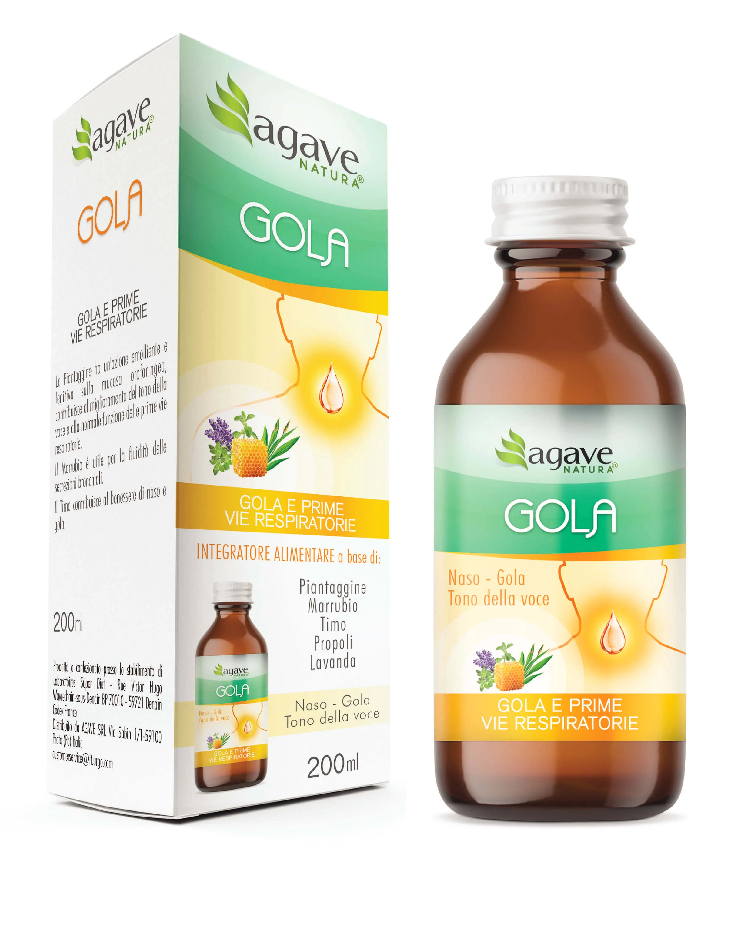 Agave Natura Sciroppo Gola 200 ml