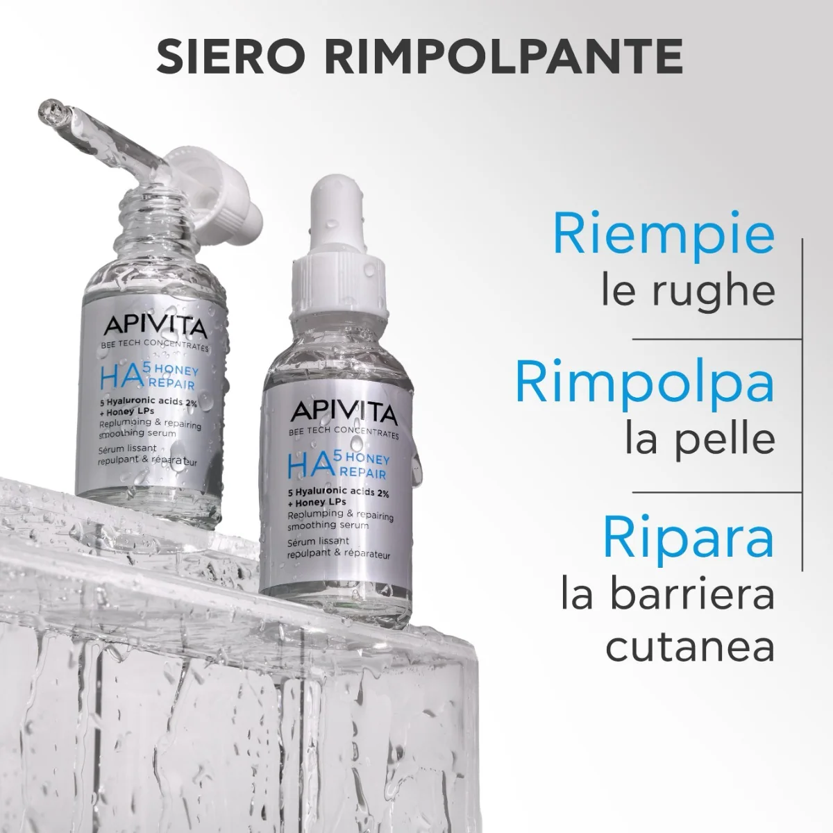Apivita Bee Tech Concentrates HA5 Honey Repair 30 Ml Siero Viso Idratante e Anti-Rughe