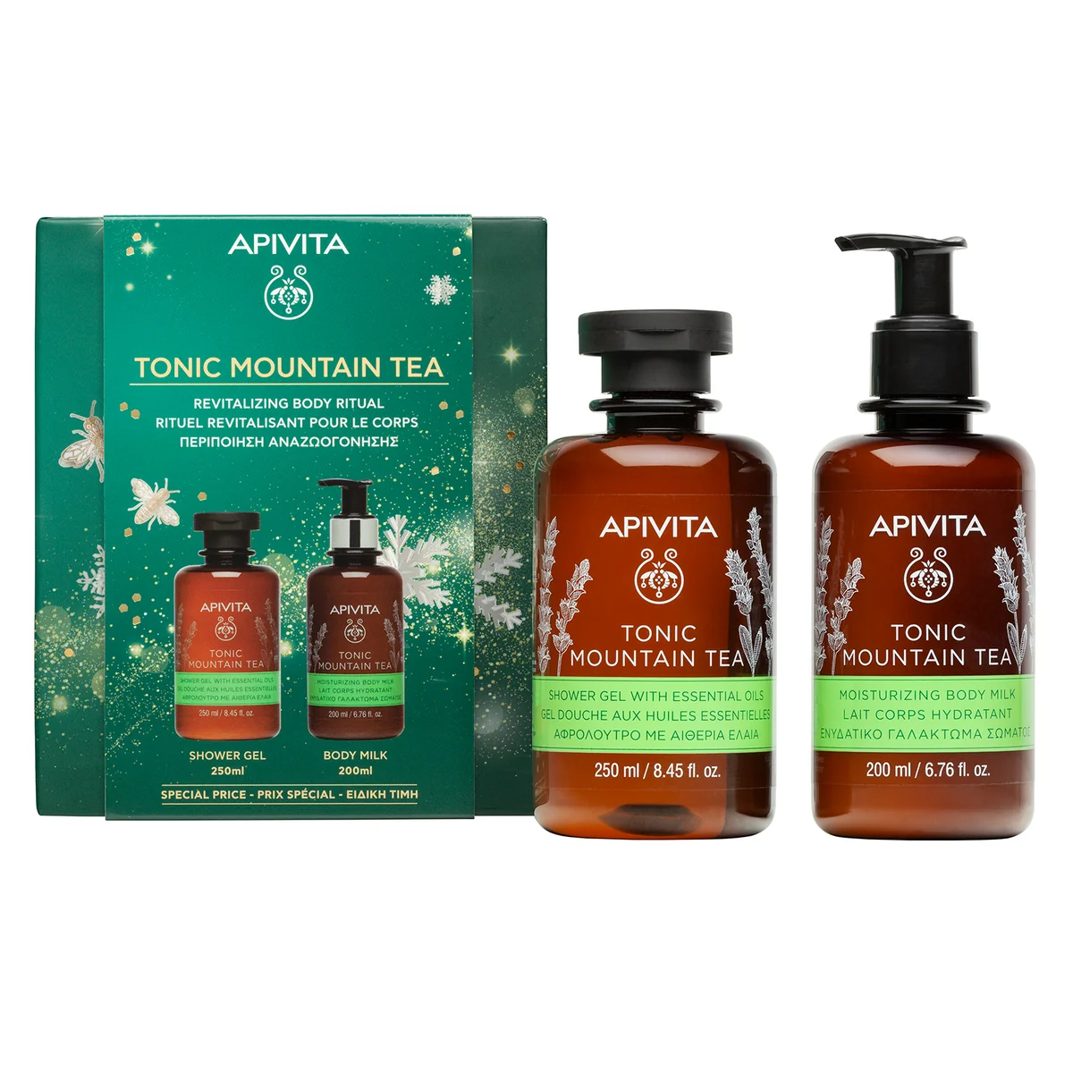Apivita Pro Xm Tonic Mount Shower Gel + Body Milk