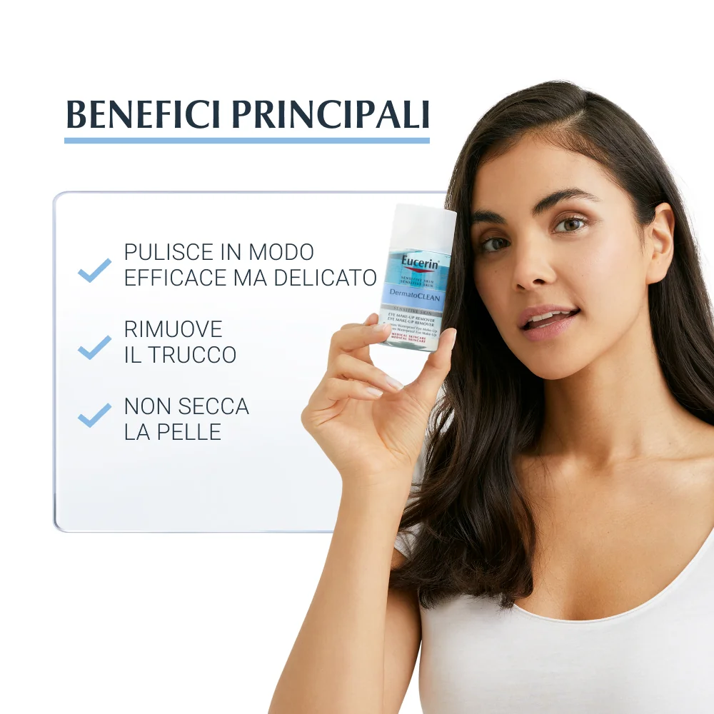 Eucerin Dermatoclean Eye Waterproof 125 ml Struccante Occhi