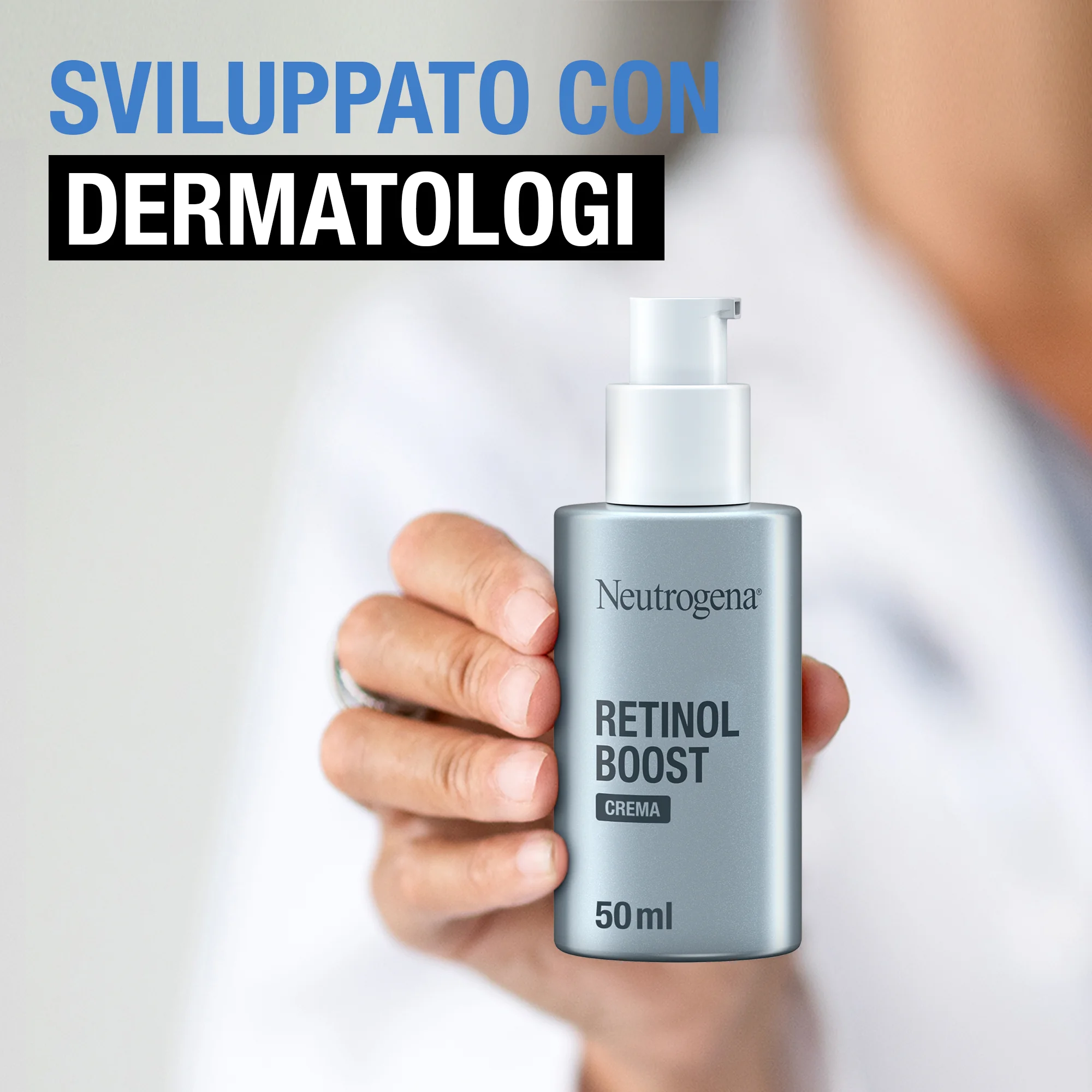 Neutrogena Retinol Boost Crema Viso 50 ml Crema viso antirughe con Retinolo Puro anti-età