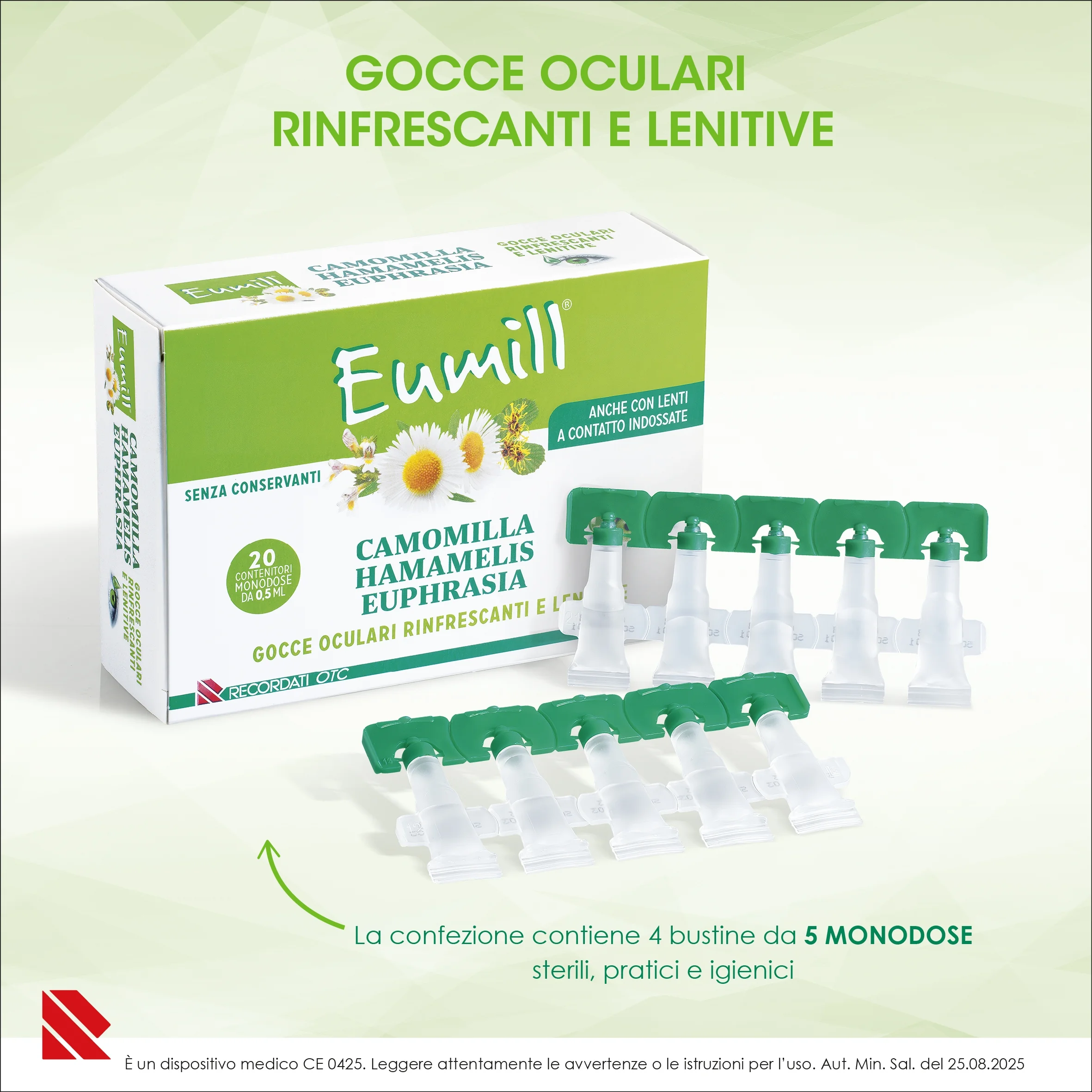 Eumill Collirio Monodose 20 Flaconcini Gocce Oculari Lenitive