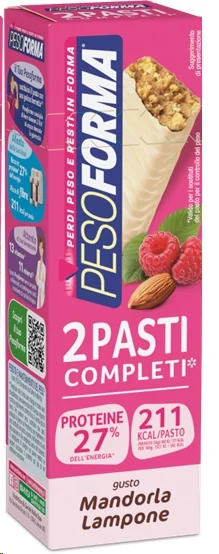 Pesoforma Barretta Mandorla Lampone 2Pz Equilibrio Peso Corporeo