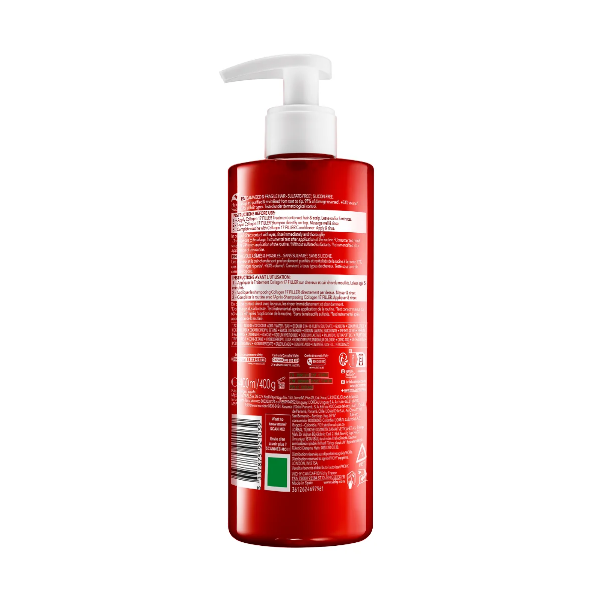 Dercos Technique Collagen Repair Shampoo 400 Ml Trattamento Riparatore