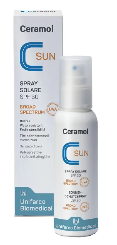Ceramol Sun Spray Solare SPF 30 Oil Free 125 ml