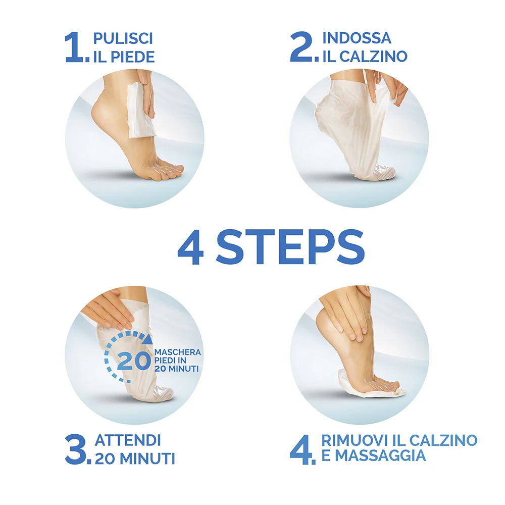 Scholl Pedimask Maschera Piedi Nutriente ai 3 Oli Avocado Argan e Jojoba 2 Paia