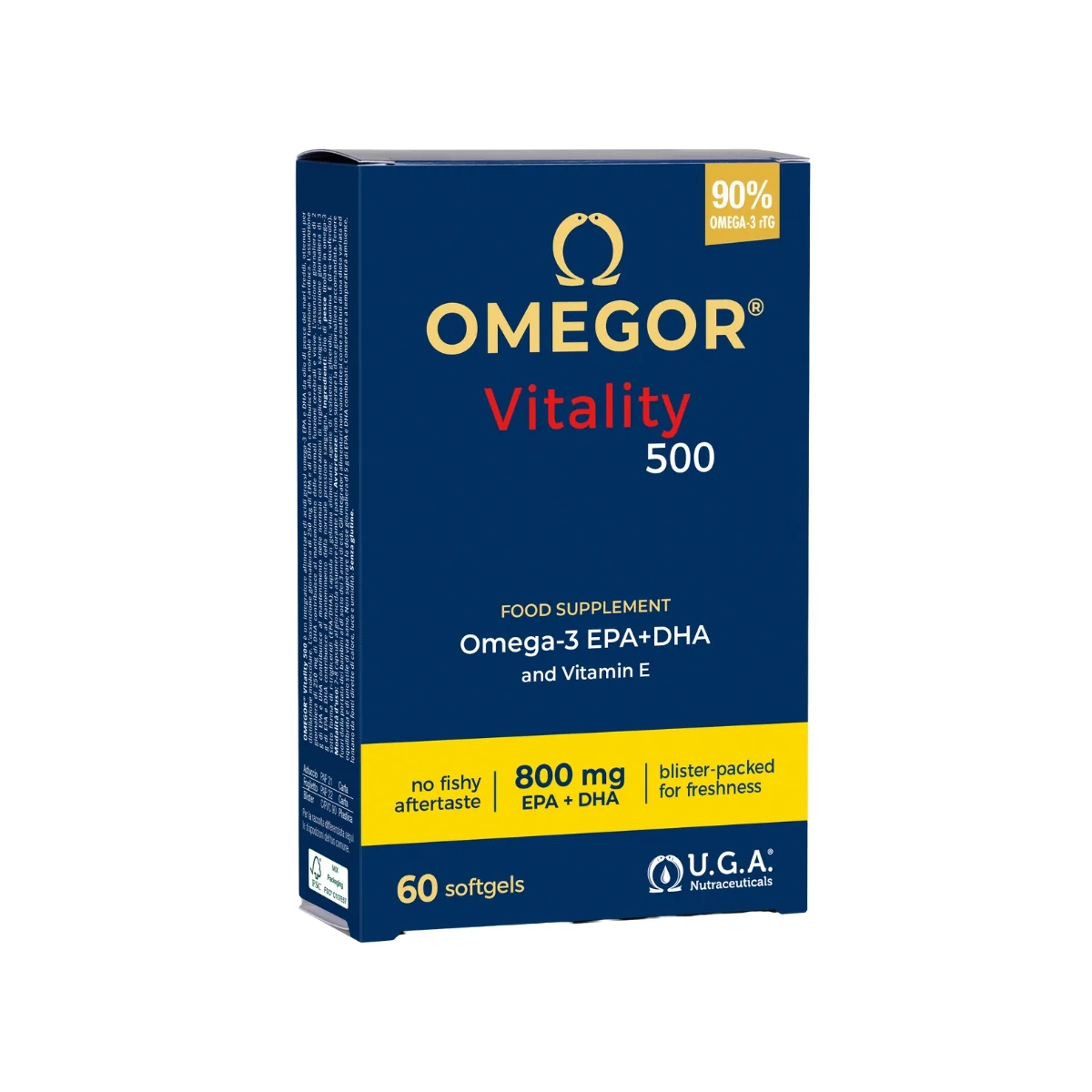 Omegor Vitality 500 Integratore Omega3 EPA DHA 60 Perle