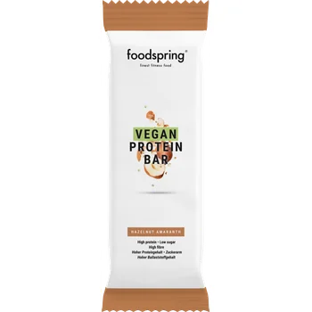 Foodspring Barretta Proteica Vegana Nocciola Amaranto 60 g Alimento per Sportivi