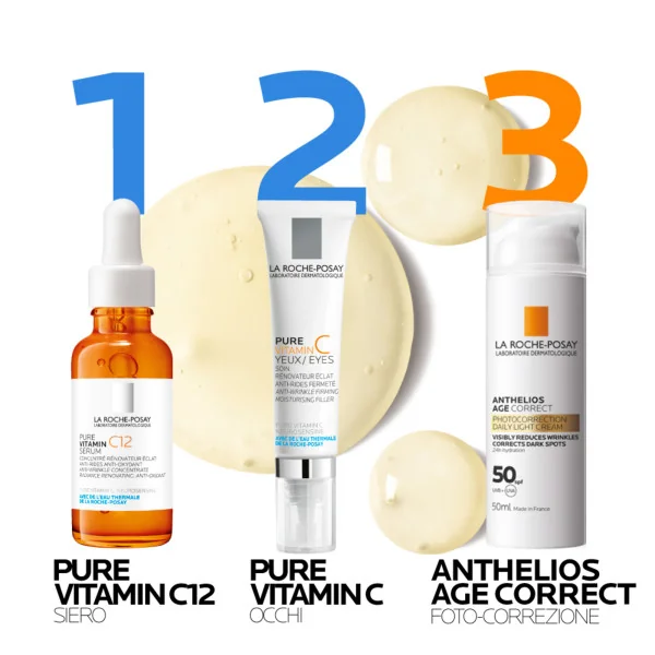 La Roche Posay Pure Vitamin C12 Siero 30Ml Antirughe, Antiossidante e Illuminante