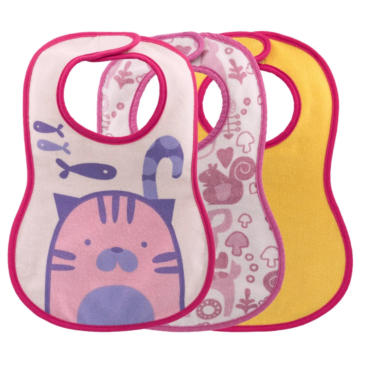 Chicco Bavagline Pappa 6M+ 3 Pezzi Rosa Rosa