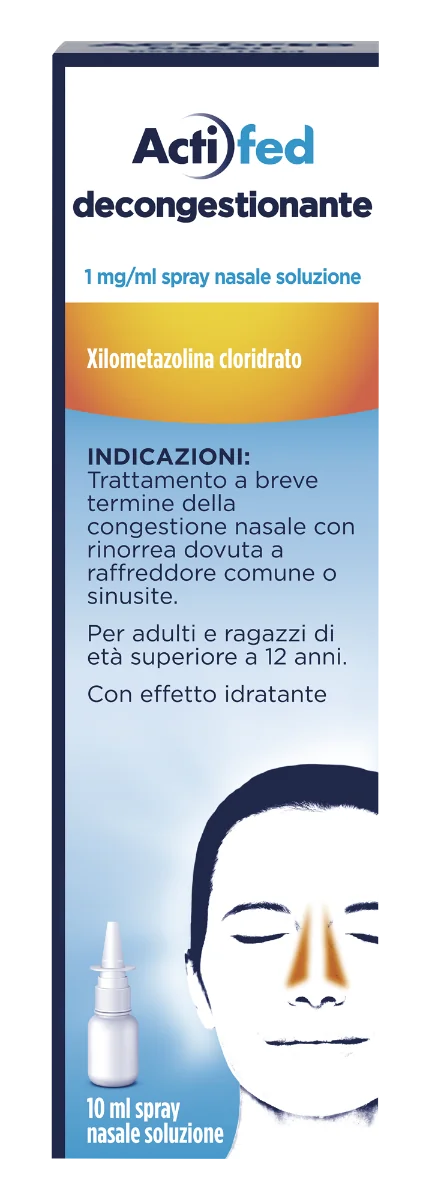 Actifed Spray Nasale 10 Ml Decongestionante Rinite e Sinusite