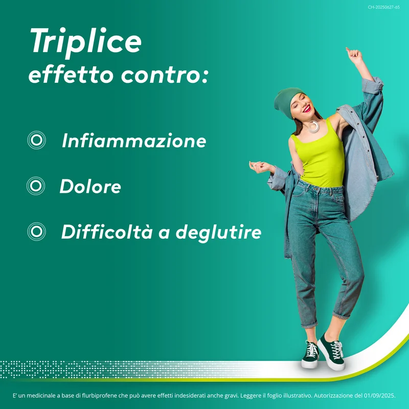 Aspi Gola Antinfiammatorio 24 caramelle Miele-Limone Mal di Gola