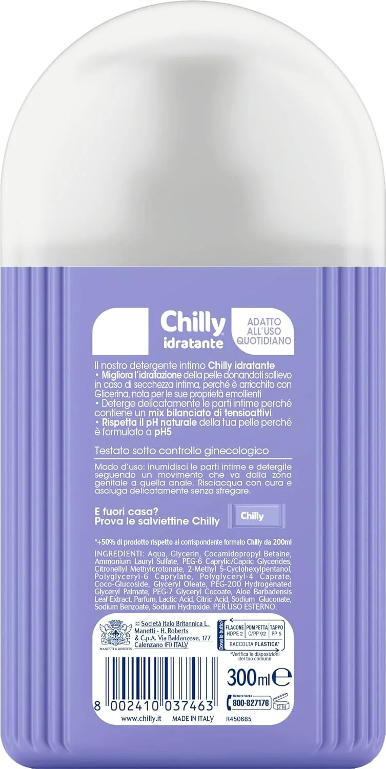 Chilly Detergente Idratante 300 ml Lenitivo