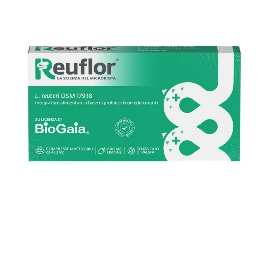 Reuflor 20 Compresse Masticabili Integratore per il benessere intestinale