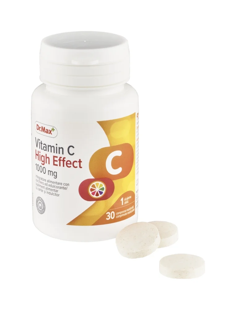 Dr. Max Vitamina C Effetto Forte 30 Compresse Supporta il Sistema Immunitario