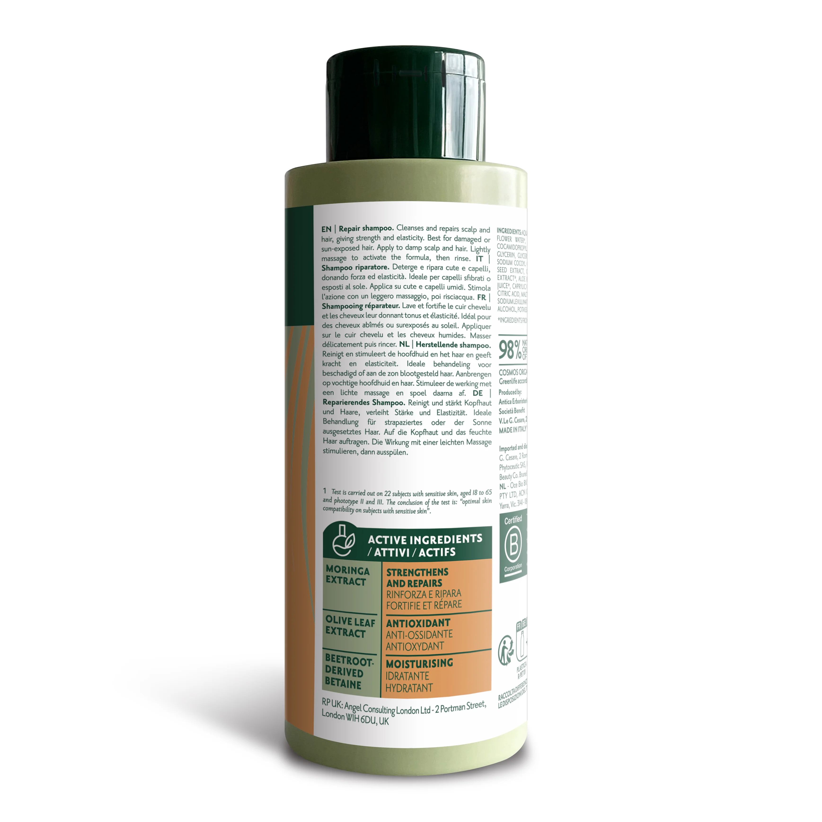 Herbatint Repair Shampoo 260 ml Capelli Stressati e Danneggiati