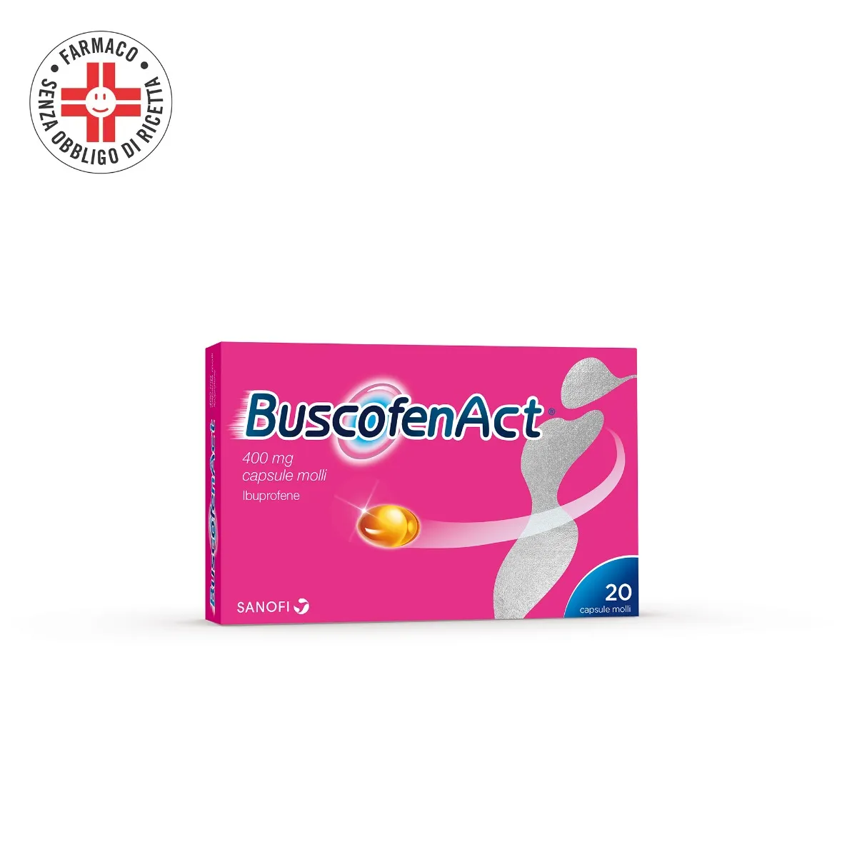 BuscofenAct 400 mg Ibuprofene 20 Capsule Molli - Analgesico
