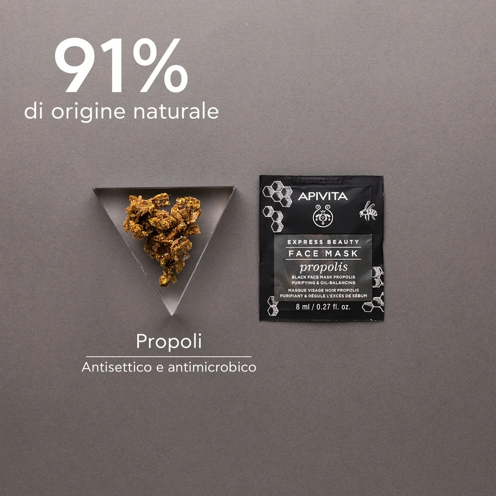 Apivita Express Propolis 2 X 8 Ml Maschera Nera Purificante