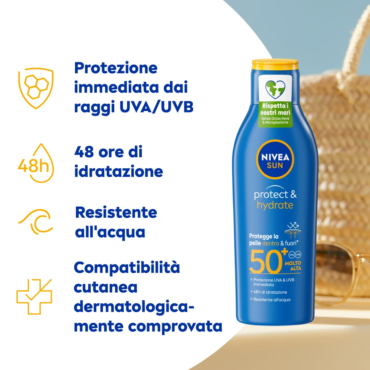 Nivea Sun Latte Solare Protect & Hydrate Protezione Solare