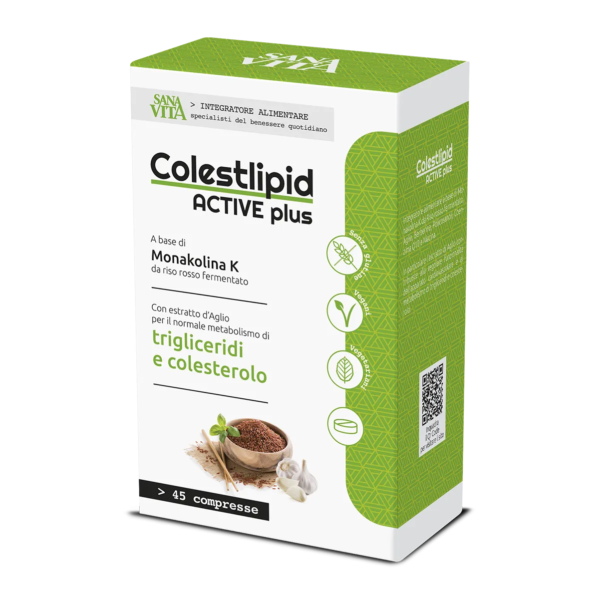 Sanavita Colestlipid Plus 45 Compresse Controllo Livelli Colesterolo Ematico