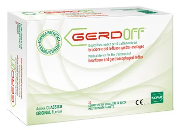 Gerdoff 20 Compresse Masticabili - Contro Bruciore e Reflusso Gastroesofageo