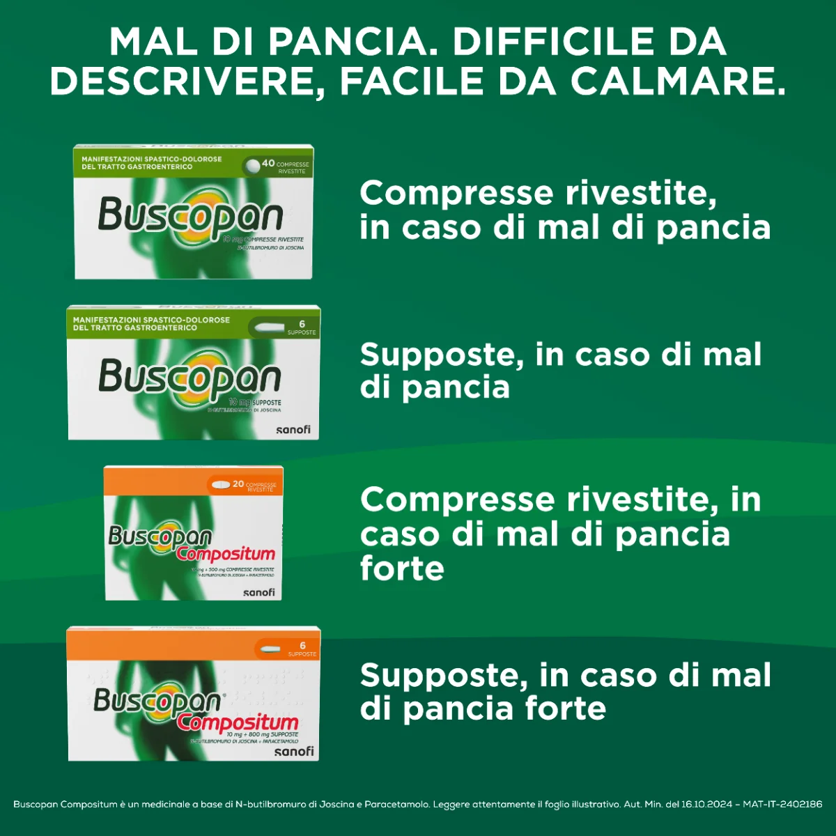 Buscopan Compositum 10 + 800 mg 6 Supposte