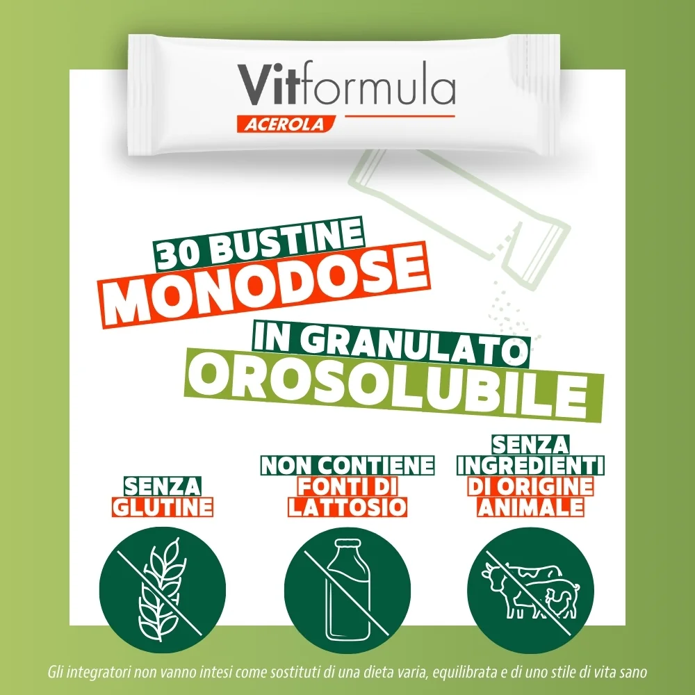 Vitformula Acerola 30 Stick 2 G Senza Glutine