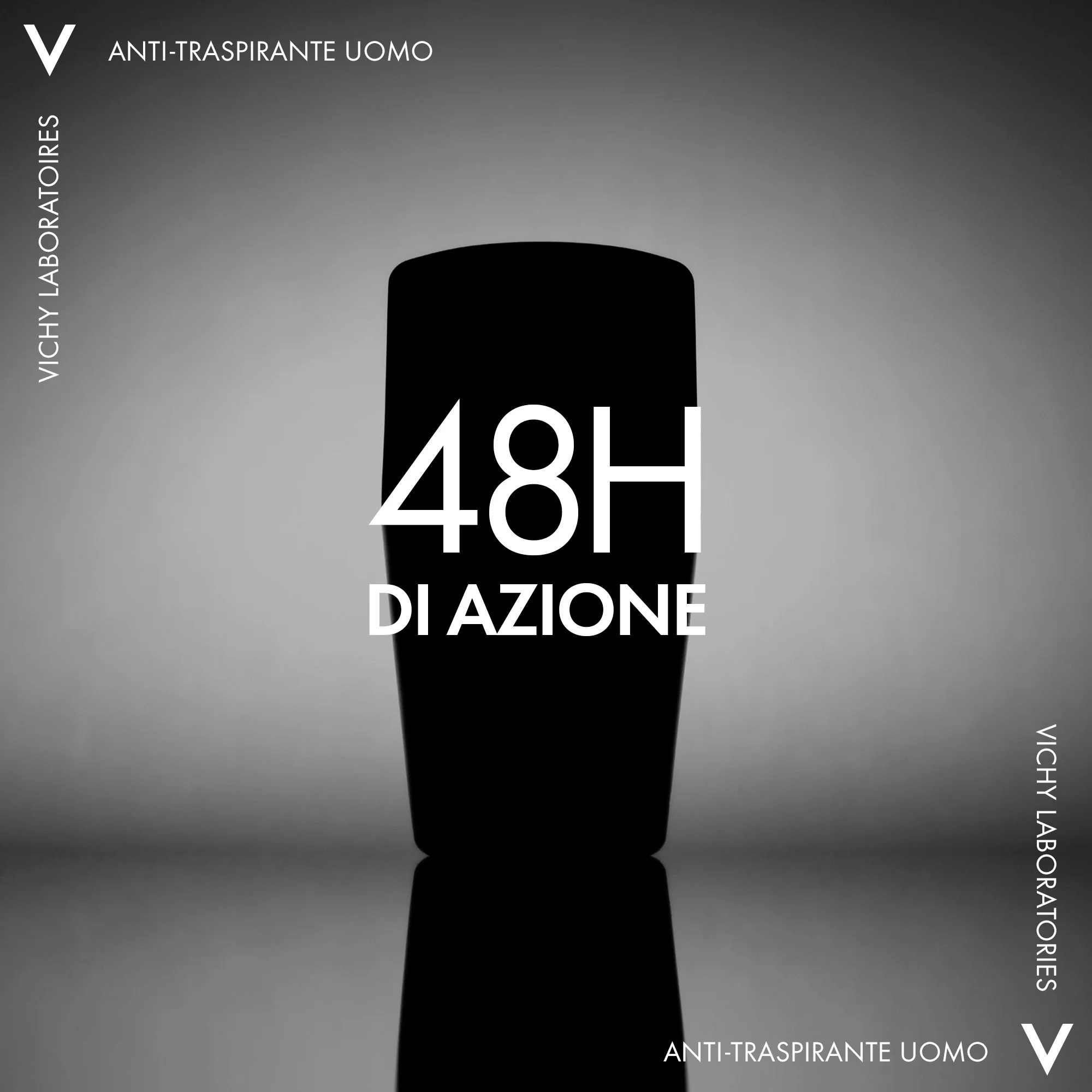 Vichy Homme Deodorante Roll-On 48h Pelle Sensibile 50 ml antitraspirante controllo estremo