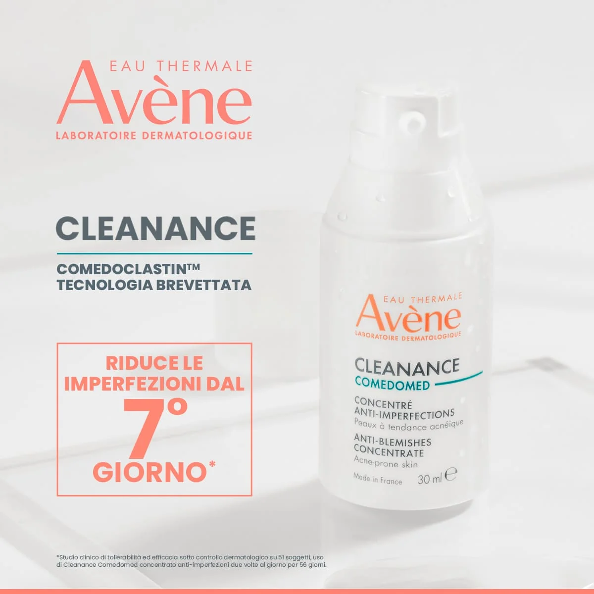 Eau Thermale Avène Cleanance Comedomed Concentrato Anti-imperfezioni 30 ml Pelle Grassa a Tendenza Acneica