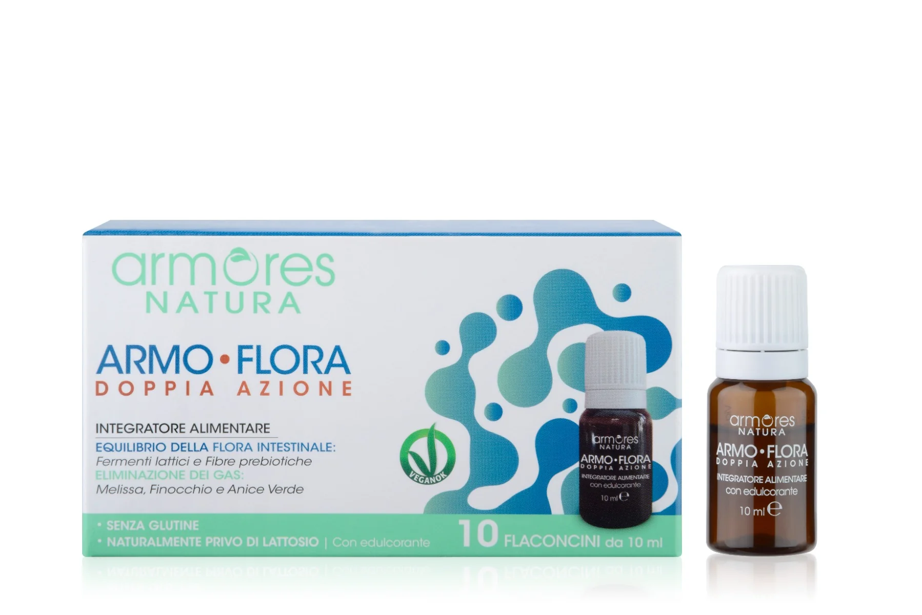 Armores Armo Flora Doppia Azione 10 Flaconcini Da 10 ml Equilibrio Flora Intestinale