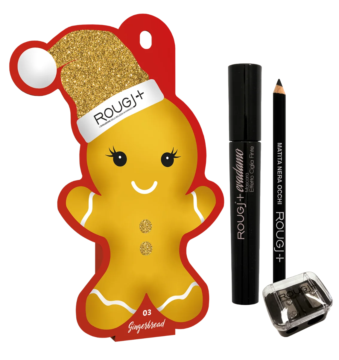 Rougj Ginger Bread Matita Nera + Mascara Eva + Temperino Set make up