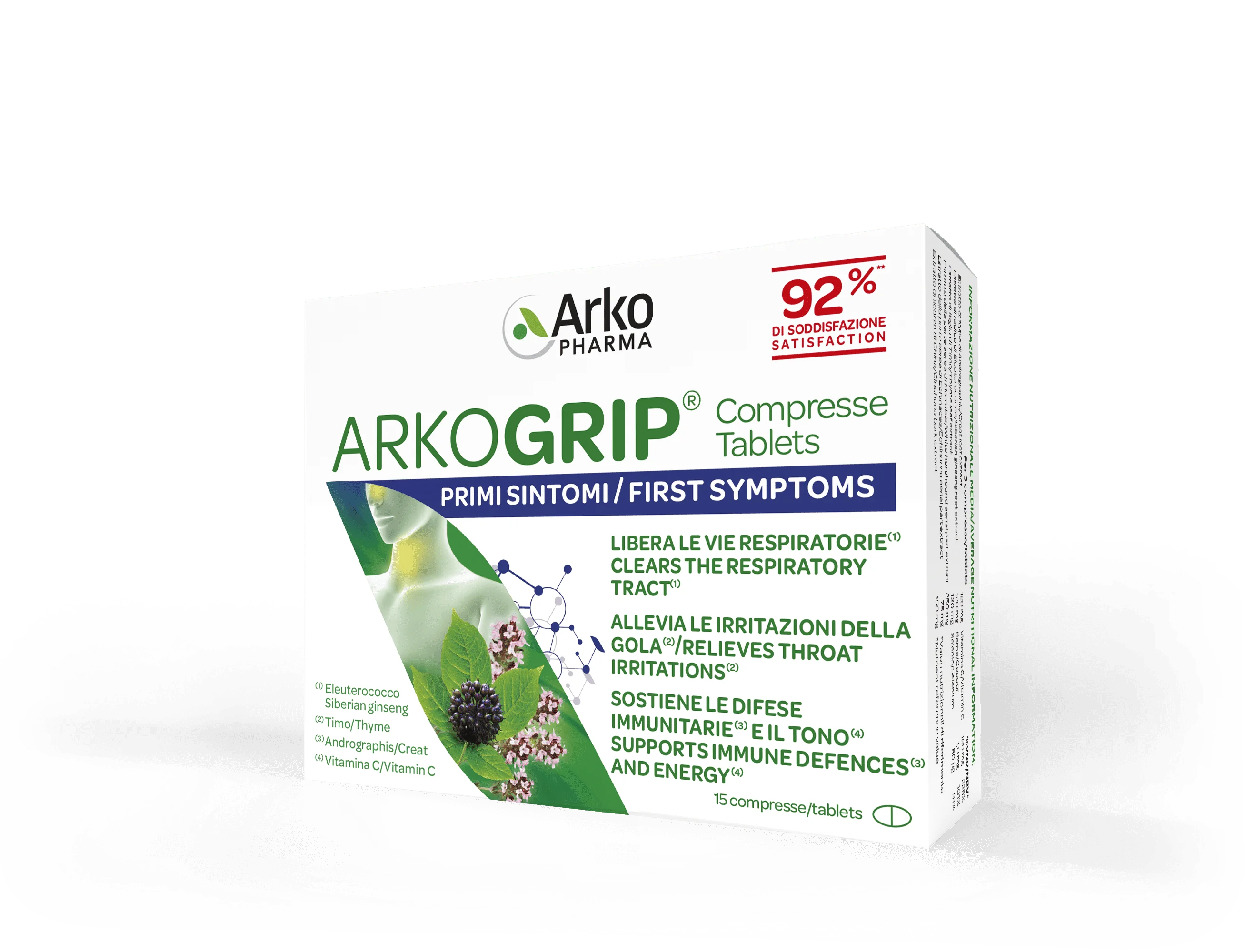 Arkopharma Arkogrip Integratore 15 Compresse Benessere delle Vie Respiratorie
